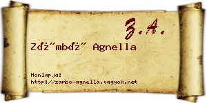 Zámbó Agnella névjegykártya