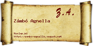 Zámbó Agnella névjegykártya
