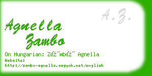 agnella zambo business card
